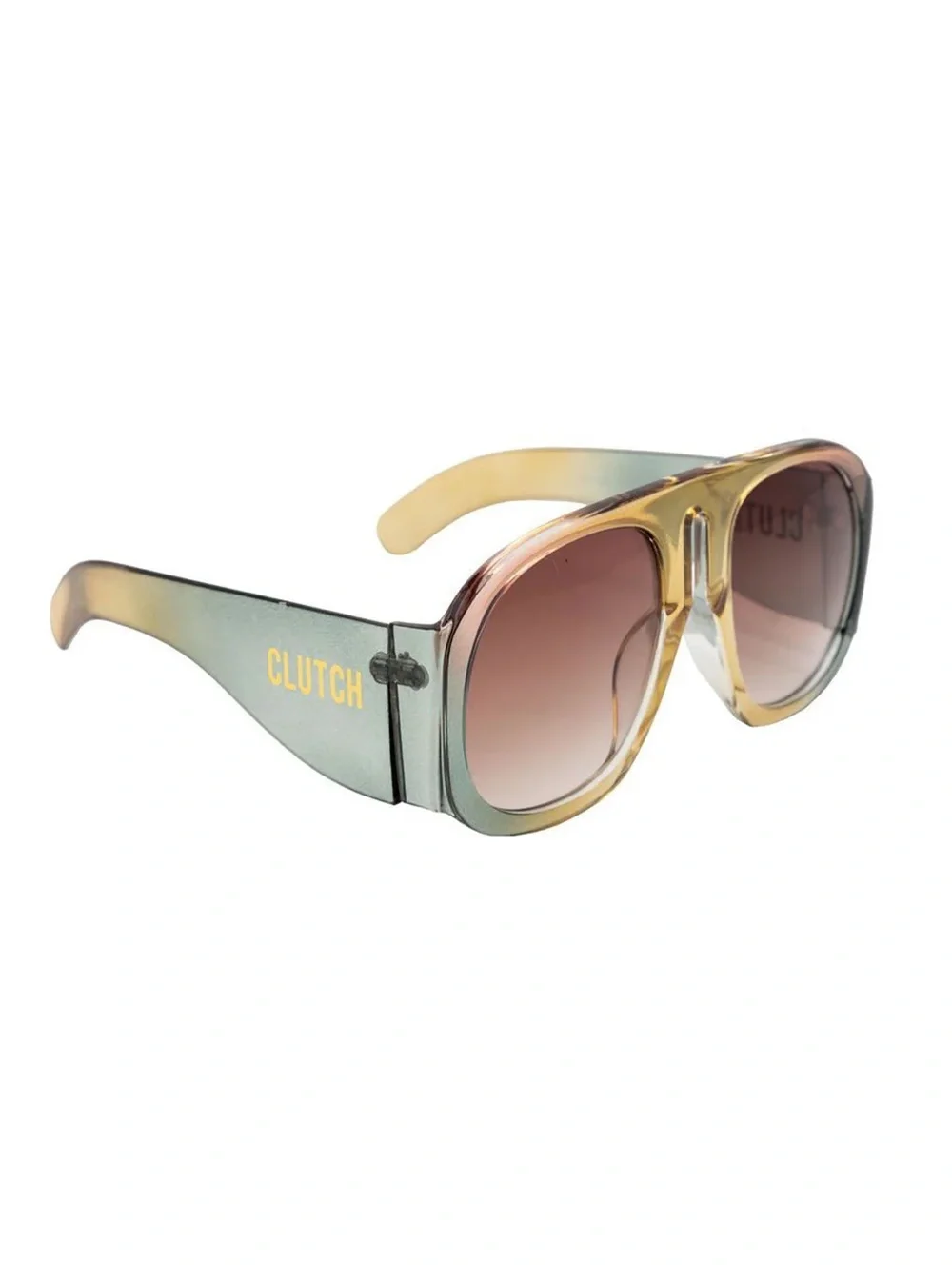 Retro Goggle Shaped Oversized Sunglasses